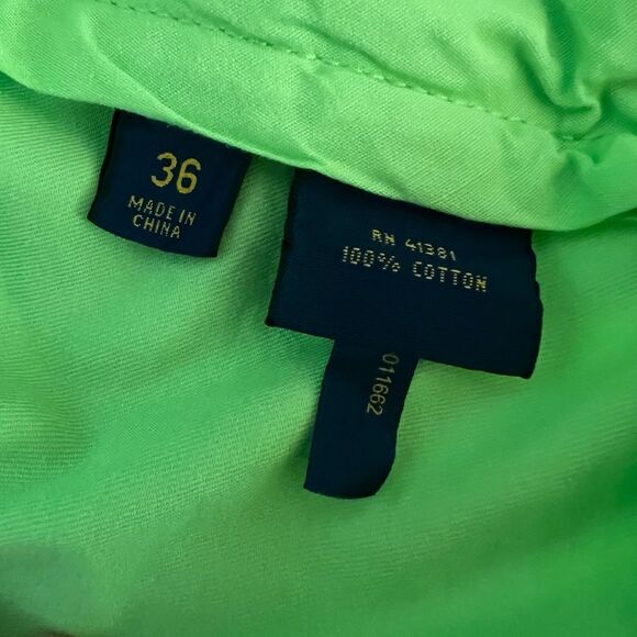 Polo Ralph Lauren Chino Shorts Pima Cotton Standard Fit Flat Front Green Size 36 - Picture 9 of 11